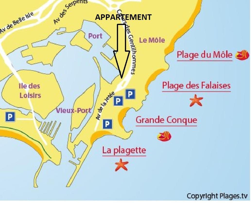 Cap D'Agde 300M Plage Du Mole,Vue Port,Parking,Lave Linge,Piscine Appartement Buitenkant foto